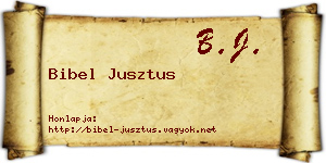 Bibel Jusztus névjegykártya